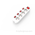 Switch individuel 4-Outlet Allemagne Power Strip